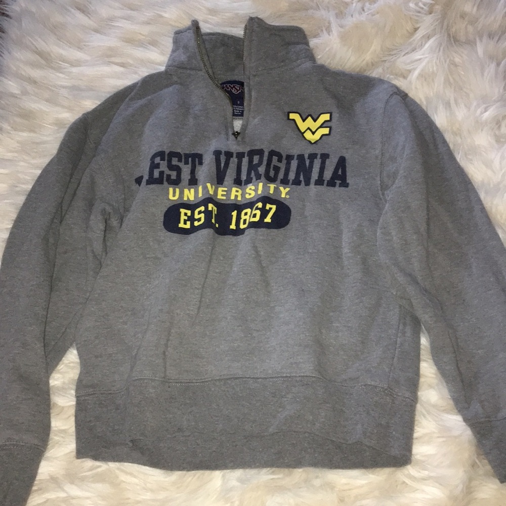 West Virginia University cute and fitted half zip